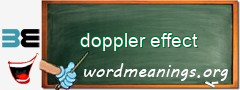 WordMeaning blackboard for doppler effect